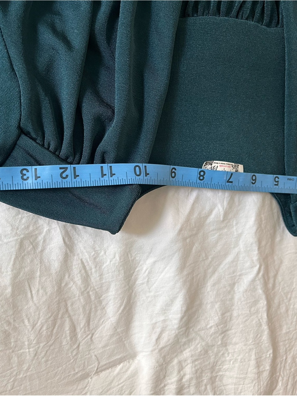 Free People Teal Wrap Surplice Long Sleeve Bodysuit - Picture 7 of 11